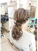 シンプルローポニーアレンジ【ヘアアレンジ　立川/立川南/立川】