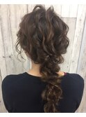 ゆるふわ編みおろし/パーティー/ヘアセット/ヘアメイク