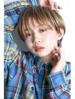 テトヘアー(teto hair)&nbsp;マッシュショート、ブロンド、マニッシュショート