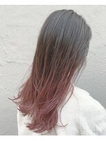 ミンクス 青山店(MINX) 地毛伸ばし!ピンクバレイヤージュ風ワンカラー