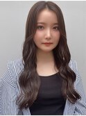 韓国前髪顔周りロング×インナーグレージュ[心斎橋/髪質改善]