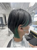アース 春日部店(HAIR&MAKE EARTH) グリーンインナーカラー