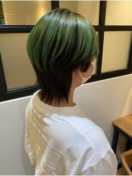 ウィーブス セタガヤ(weaves -SETAGAYA-) マッシュウルフ×デザインカラーグリーン【weaves-SETAGAYA-】