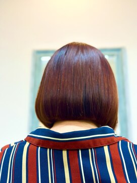 プレナ(hair make Purena) 丸みボブツヤツヤレッド