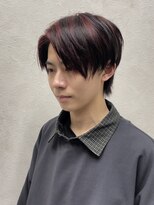 フレーム 博多店(FRAME)&nbsp;レッドハイライトアップバングショートマッシュ【福岡博多】