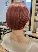 ピンクベージュ/ショートボブ/ショートヘア/ヘアセット/大宮