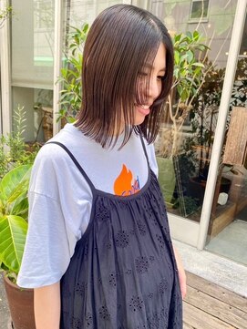 モク 大阪梅田店(MOK) 【楽で可愛い！】ストレートミディボブ