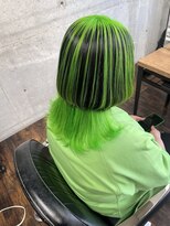 ガルボ ヘアー(garbo hair)&nbsp;ライムグリーン　アンブレラカラー　くらげヘアー