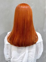 アイティーバイアルバム 松戸店(IT by ALBUM)&nbsp;似合わせカットフェミニンロングアプリコットオレンジ_ba537881