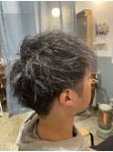 メンズパーマ×メッシュカラー