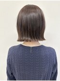 say.ホワイトグレージュミニウルフ切りっぱなしボブ暗髪アッシュ