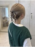 立体感アレンジ×ねじり編み
