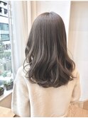 透明感ブルーアッシュグレージュ青みラベンダーブラウン