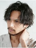 新橋波巻きスパイラルパーマツイストスパイラルセンターパート