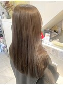 髪質改善カラー×ハニーベージュ