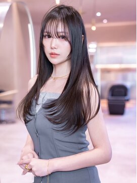 ケアリー 調布(Carelly) 大人かわいい前髪セシルカットココアブラウンフリンジウェーブ
