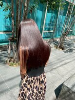 ヘアーワークスヴィクサス 諫早店(HAIR WORKS VIXUS) J I N-仁- EL HAIR 鏡面ブラウン×髪質改善TR