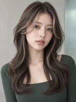 モト 船橋(moto)&nbsp;韓国アイドル風ロングレイヤー顔周りベージュカラー艶髪船橋