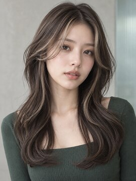 モト 船橋(moto) 韓国アイドル風ロングレイヤー顔周りベージュカラー艶髪船橋