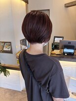 ソア(soa.) コンパクトショート×ボルドーハイライトカラー