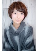 【morio池袋】人気の大人かわいい斜めバングマッシュショート