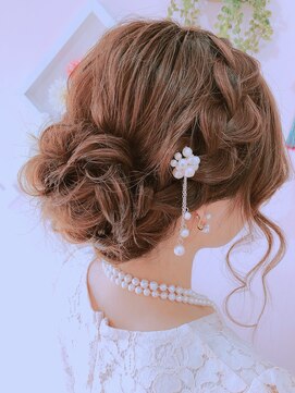 ヘアセットサロン アッシュ 神戸三宮(Ash) 大きめ三つ編み込みアップ♪♪