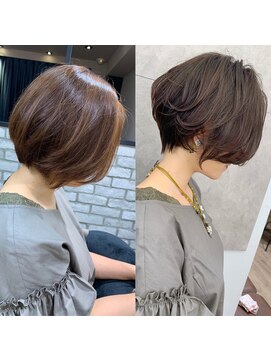 アヴァロン(AVALON) 30、40代にオススメ☆イルミナカラー×前髪なしショート