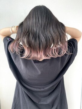 トータルビューティーハウス フラップ ミチ 野田店(total beauty house flap MICHI) 【flap MICHI島田和也】裾カラーミルクティーピンク