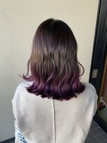 ジェリカヘアー サンフラワー通り(Jlica hair)&nbsp;裾カラーでパープル