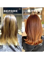 カミケンガレリア(kamiken. galleria)&nbsp;サラ艶オレンジヘア＊美髪カラーエステ【カミケンガレリア】