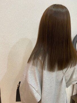 アグランテトラ 野田阪神店(a Gland tetra) 赤み消しカラー☆アッシュブラウンカラー×ナチュラルストレート