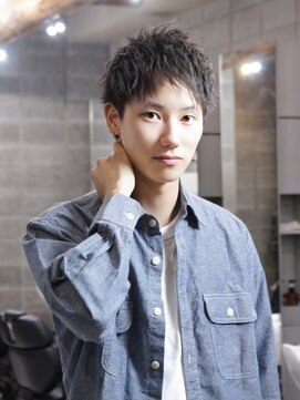 ベンケイ 長吉出戸店(benkei) メンズベリーショート×ツーブロック・刈り上げなし