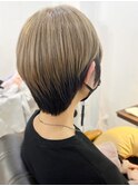 【山田】コントラストショートツートーンカラー