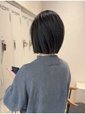 切りっぱなしボブ/黒髪