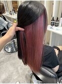 インナーカラーピンク大和八木橿原イヤリングカラー