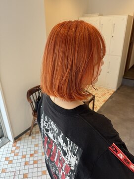 アッセンブル(ASSEMBLE) 小顔ボブ×艶感オレンジ