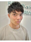 ツーブロック刈り上げマッシュショート束感メンズヘア