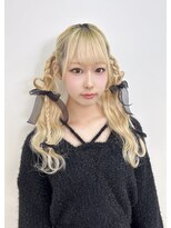 ツイン　ヘアメ　ハートアレンジ　　ホワイトカラー　YUKI