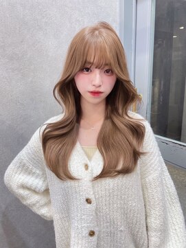 ロール 博多(Role) ブリーチホワイトグレージュダブルカラーレイヤーカット韓国博多