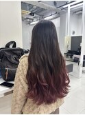 【ALIVE 夕貴】ピンクブラウングラデーションカラー