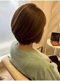 30代40代50代おすすめ大人ショートくすみベージュ