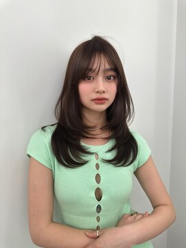 アマトウキョウ アユンチェ(AMA TOKYO×AYUNCHE) 前髪顔まわり韓国ヘアレイヤーカットサイドバンク2wayバンク韓国