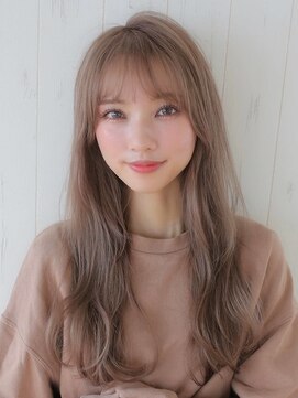 アグ ヘアー ハッチ 砺波店(Agu hair hatch) 《Agu hair》透け感ラベンダーベージュゆるロング