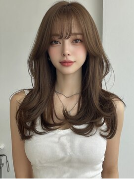 リンクミリ(Link mili) チョコレートブラウン/ハッシュカット/レイヤーカット