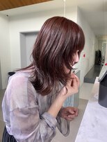 ローレンアオ(LOREN AO)&nbsp;ダブルカラー/ボルドーカラー/暖色カラー/ワインレッド/レイヤー