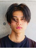 センターパート/波巻きパーマ/スパイラルパーマ/men's