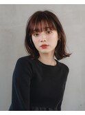切りっぱなしショート・ボブ/絶壁解消/前髪なし/20代/30代/面長