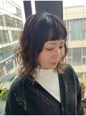 レイヤーミディ×くせ毛風無造作パーマレイヤー