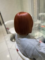 アース 新越谷店(HAIR&MAKE EARTH)&nbsp;ブリーチで作るオレンジブラウンボブ