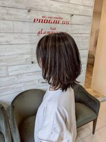 プログレス つくば店(PROGRESS by ヂェムクローバーヘアー)&nbsp;白髪ぼかしハイライトカラー